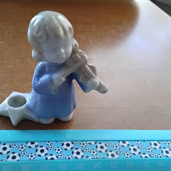 Porcelain Child with a Violin Candleholder Fiqurine by R & R Imports, Inc. - Picture 8 of 8